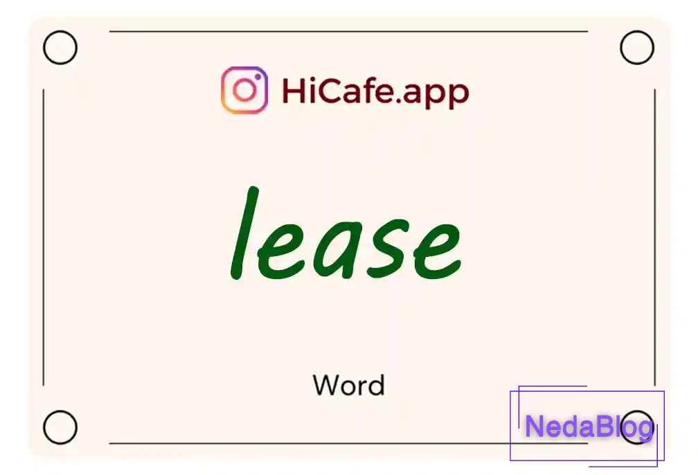 Meaning and usage of lease word