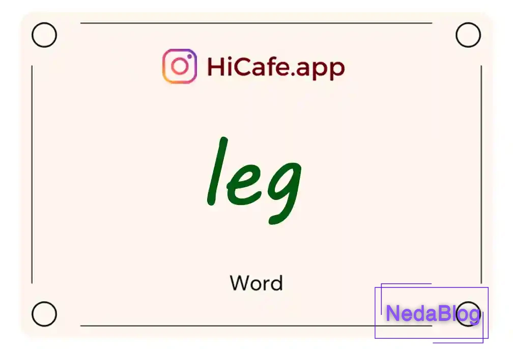 Meaning and usage of leg word