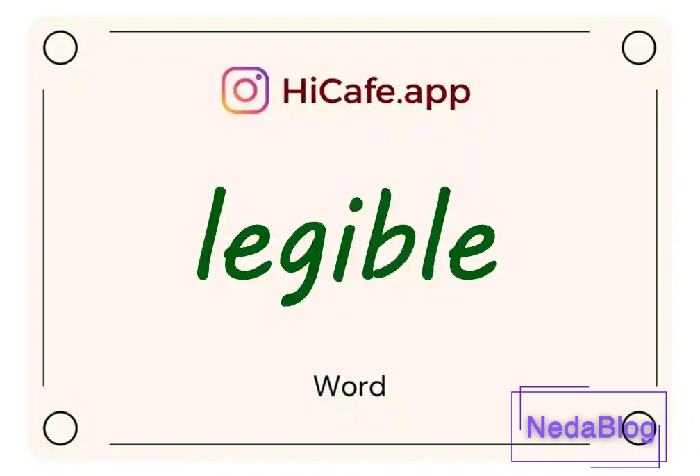 Meaning and usage of legible word