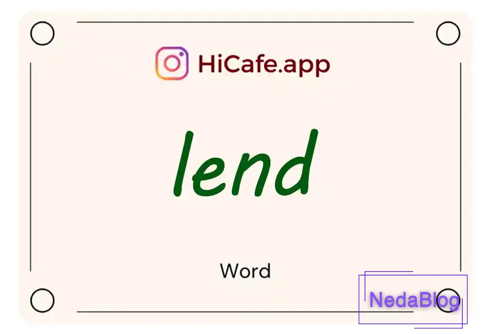 Meaning and usage of lend word