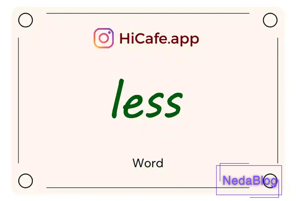 Meaning and usage of less word