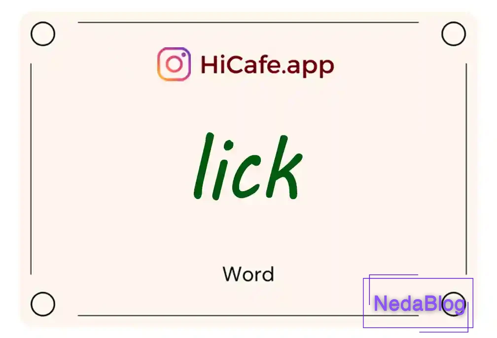 Meaning and usage of lick word