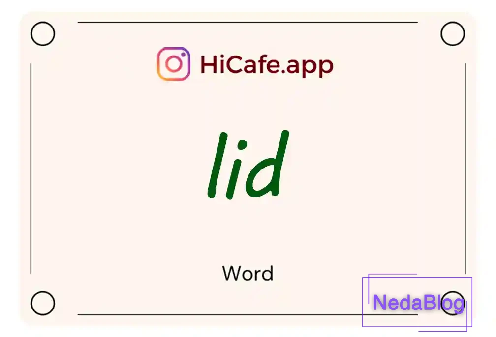 Meaning and usage of lid word