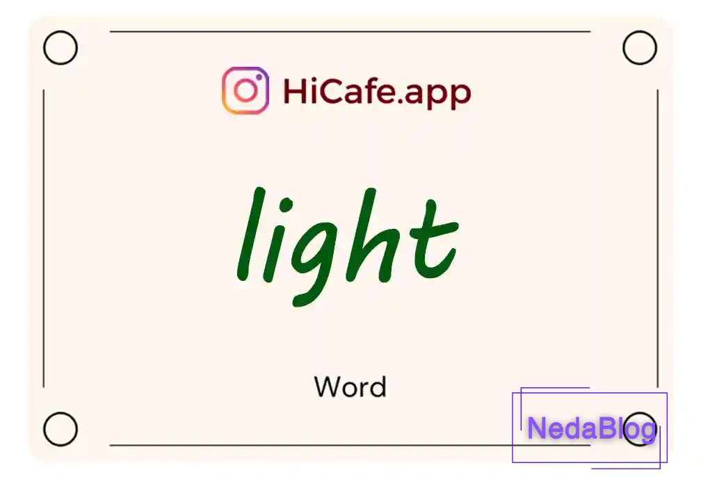 Meaning and usage of light word