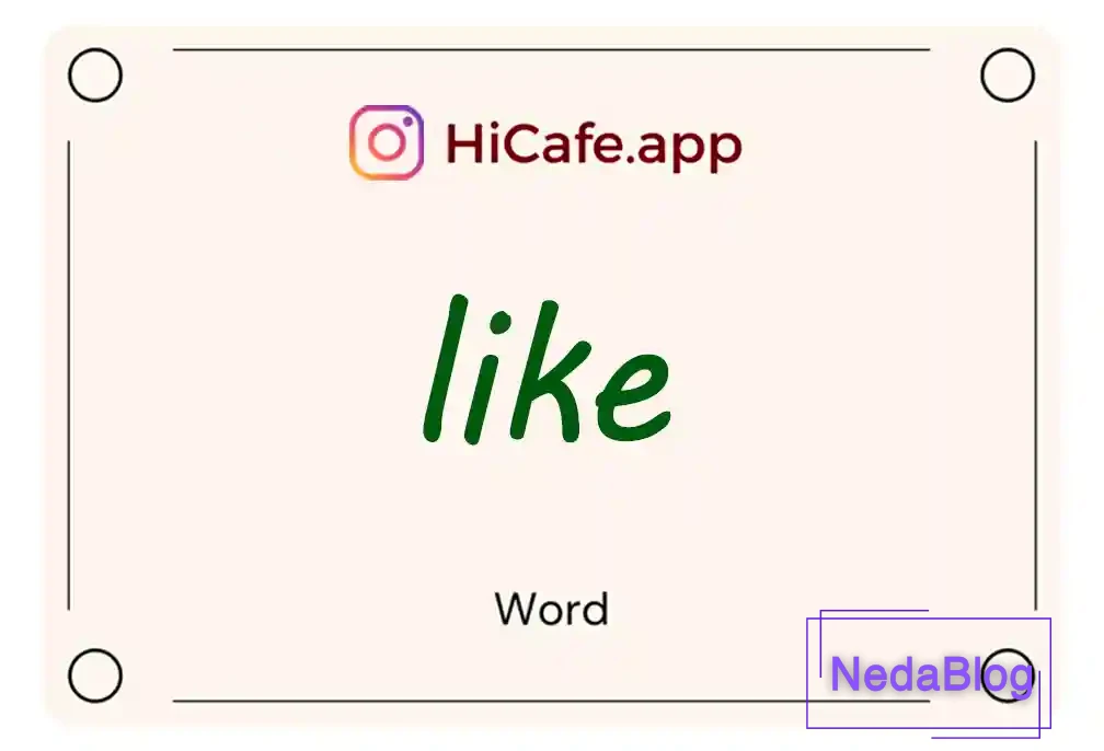 Meaning and usage of like word