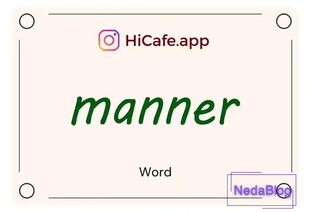 Meaning and usage of manner word