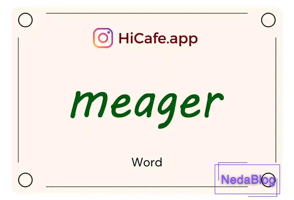 Meaning and usage of meager word
