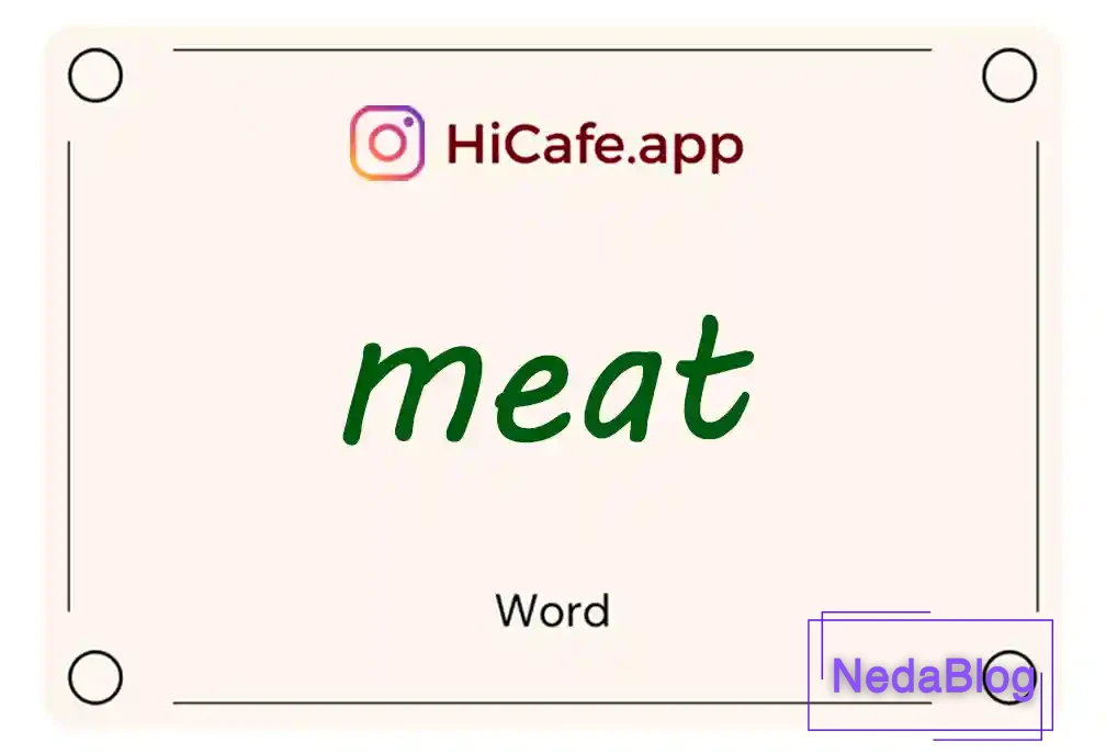 Meaning and usage of meat word