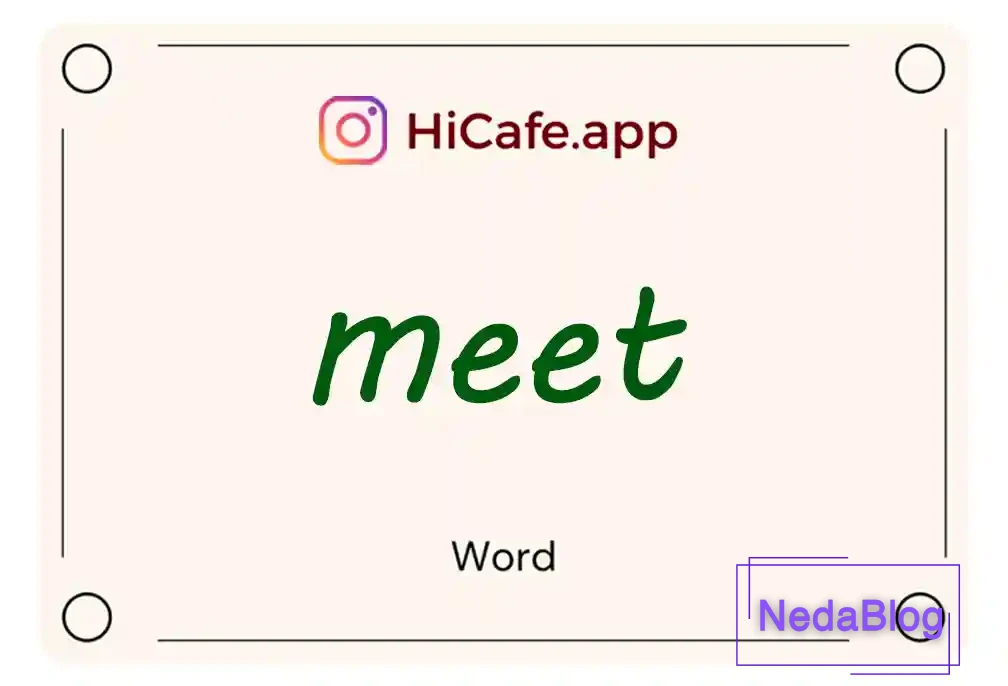 Meaning and usage of meet word