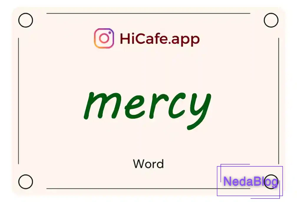 Meaning and usage of mercy word