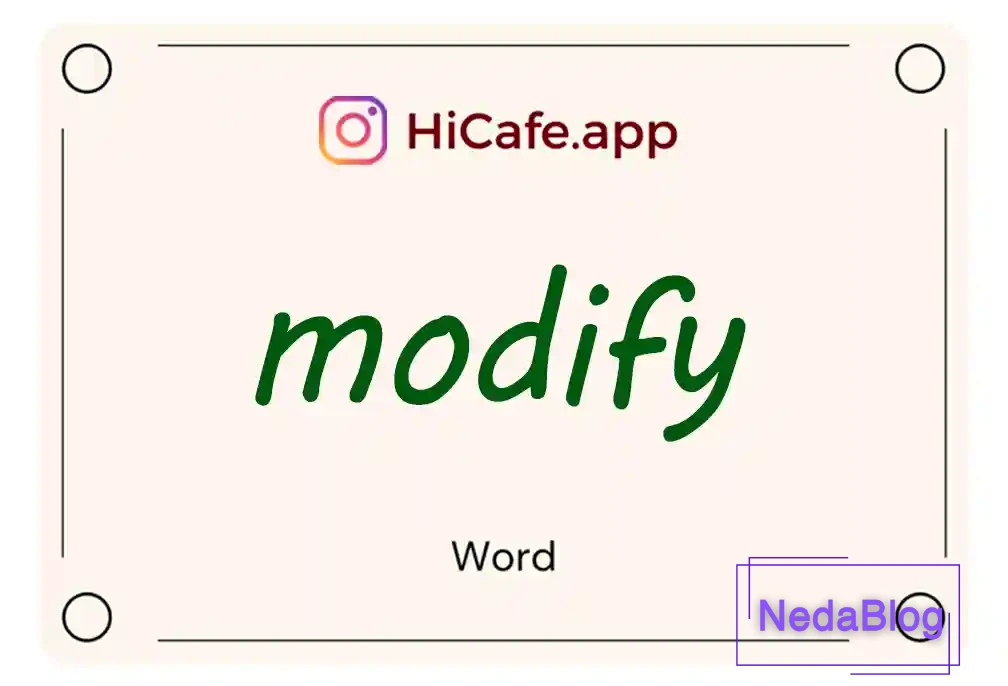 Meaning and usage of modify word