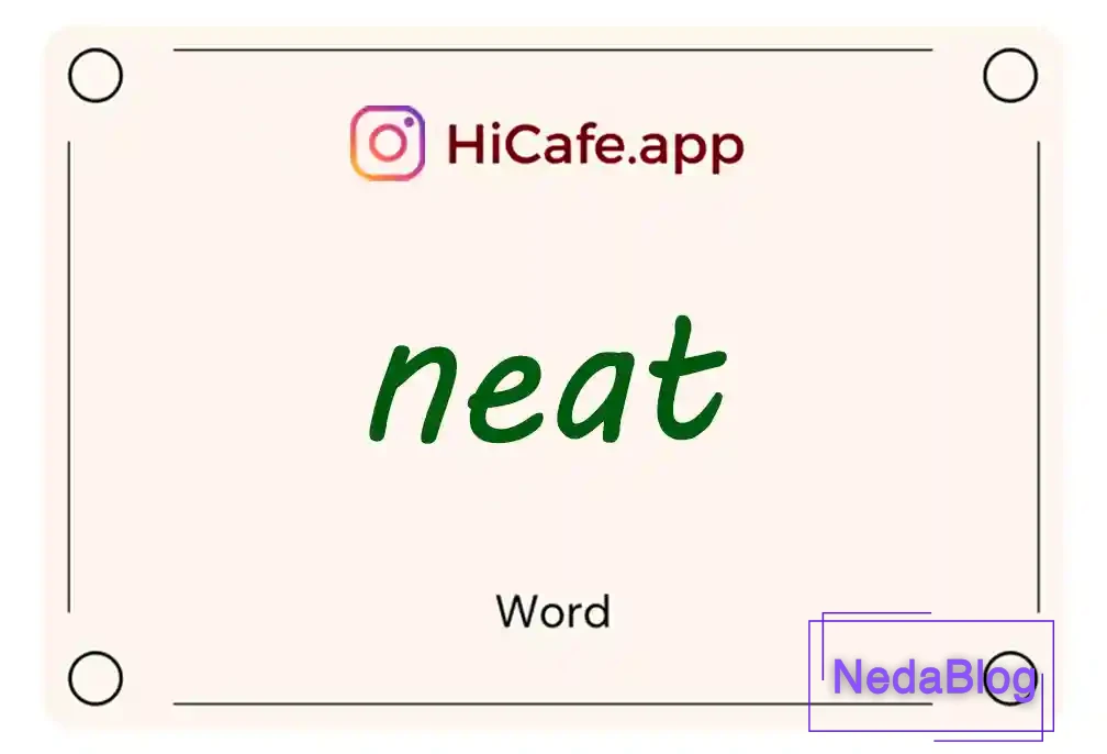 Meaning and usage of neat word