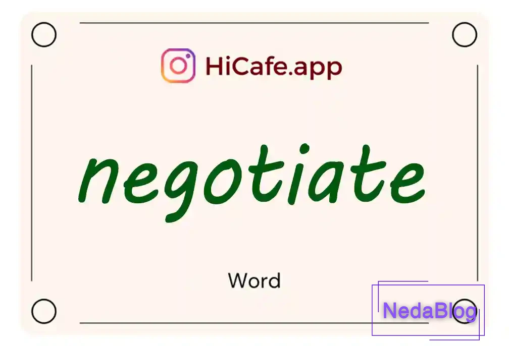 Meaning and usage of negotiate word