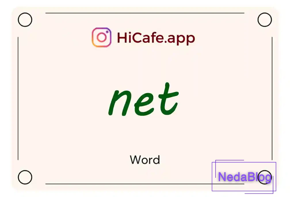 Meaning and usage of net word