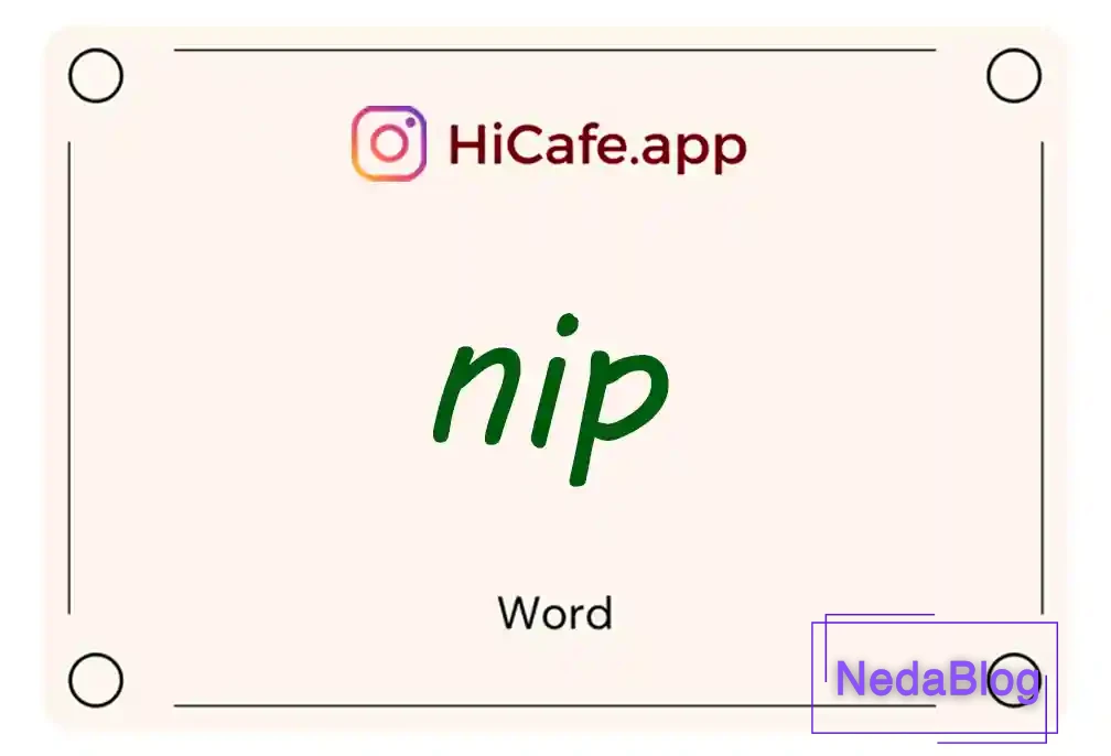 Meaning and usage of nip word