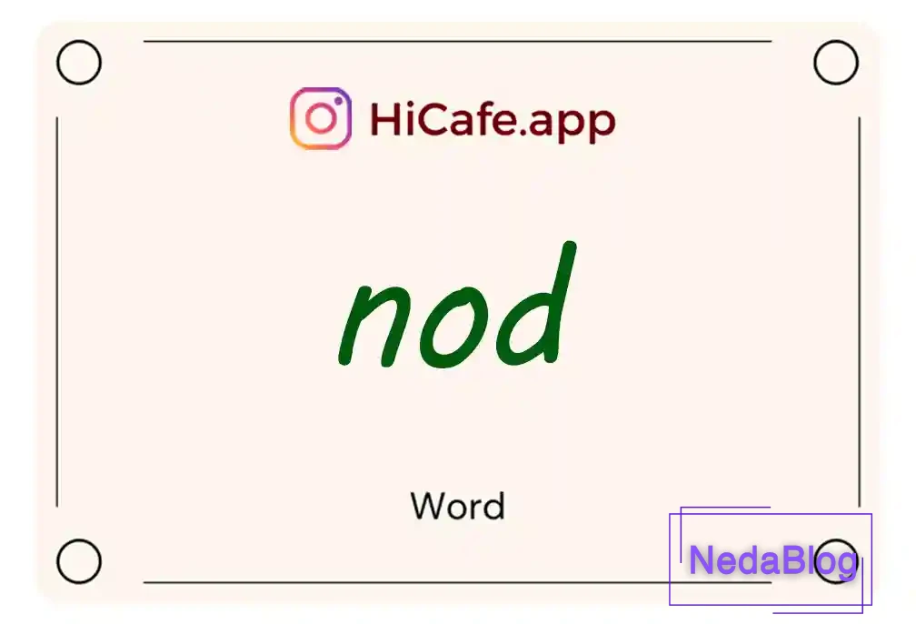 Meaning and usage of nod word