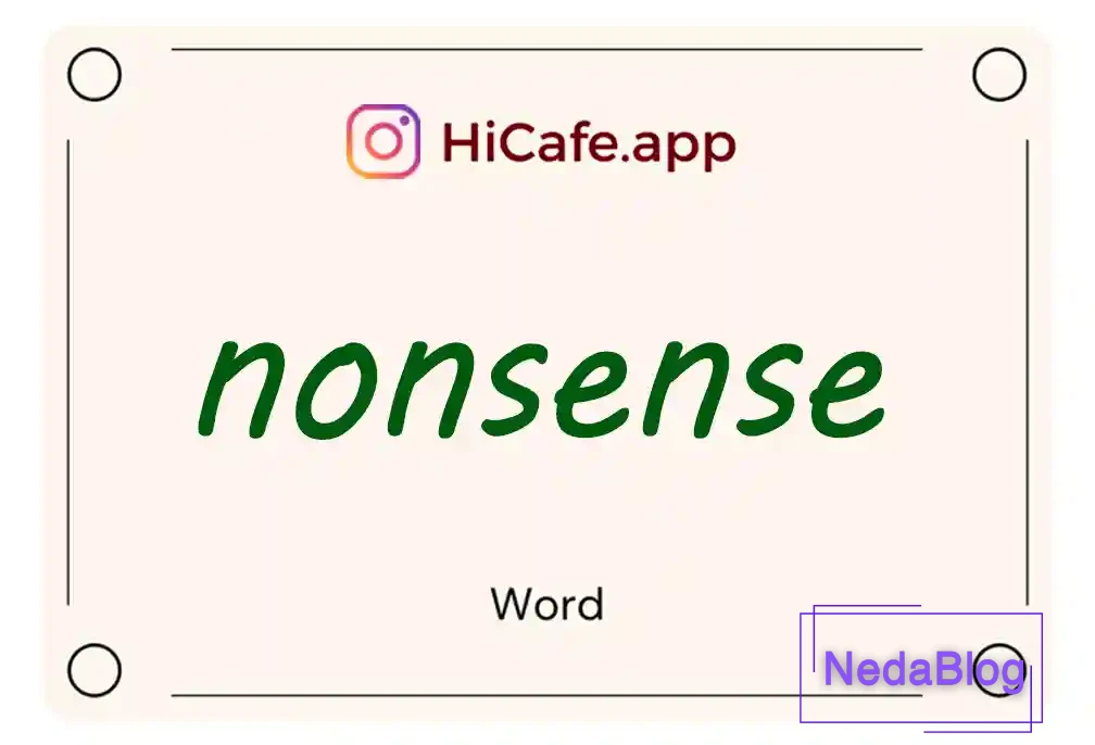 Meaning and usage of nonsense word