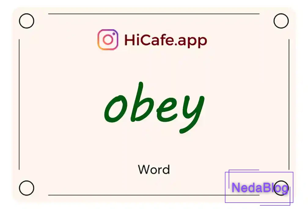 Meaning and usage of obey word