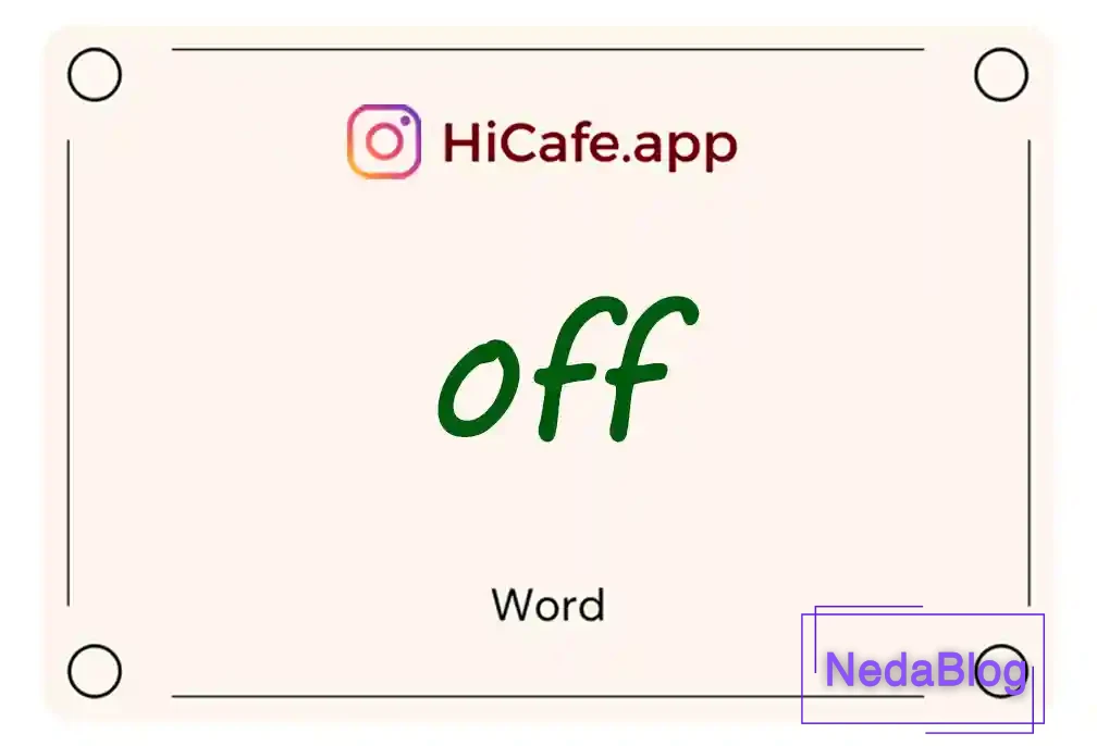 Meaning and usage of off word