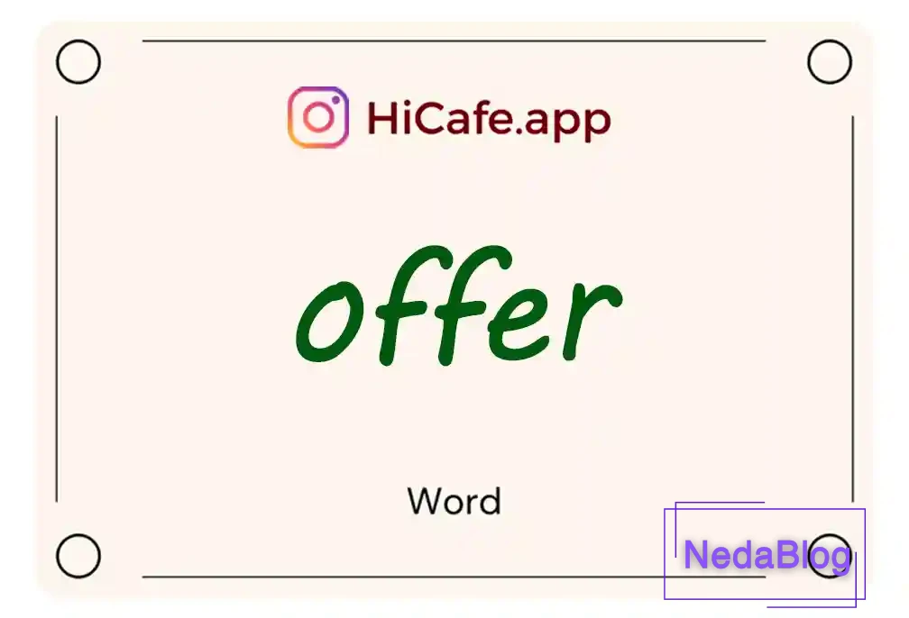 Meaning and usage of offer word