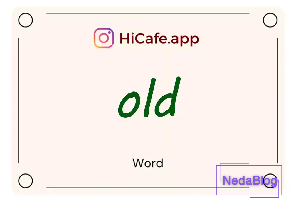 Meaning and usage of old word