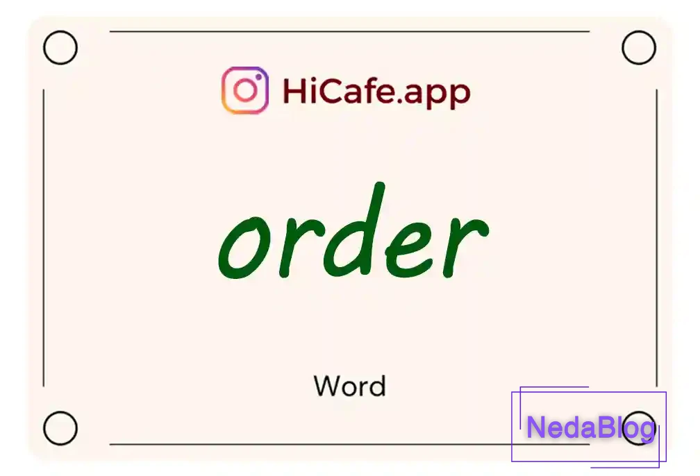 Meaning and usage of order word