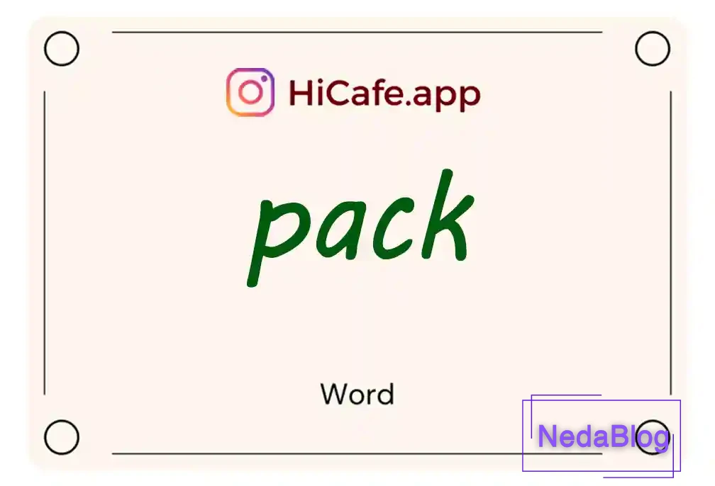Meaning and usage of pack word