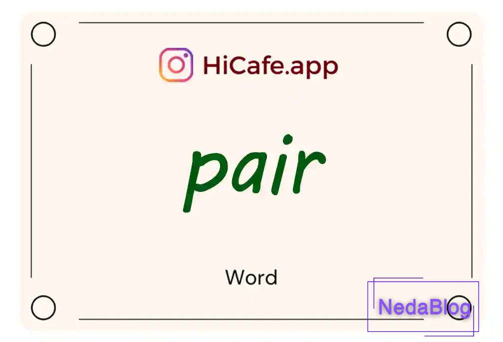 Meaning and usage of pair word