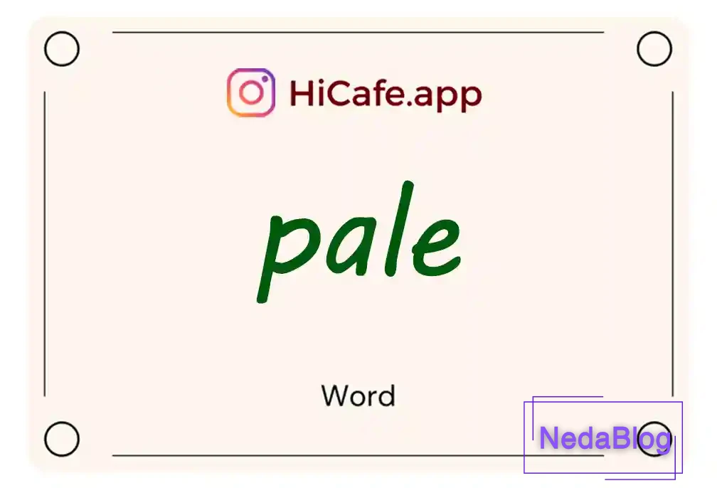 Meaning and usage of pale word