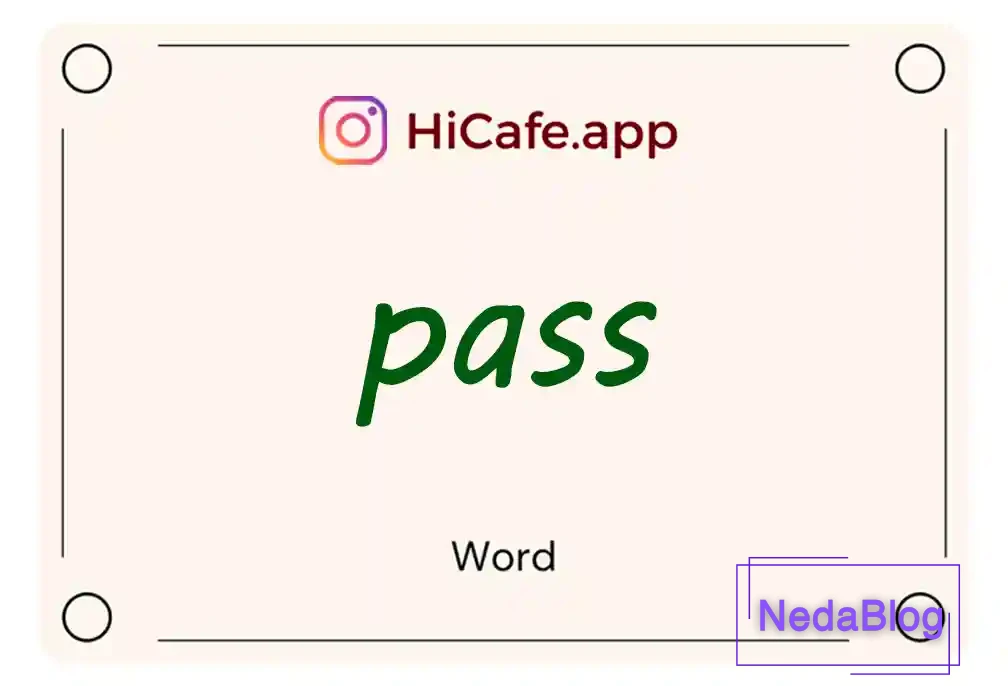 Meaning and usage of pass word