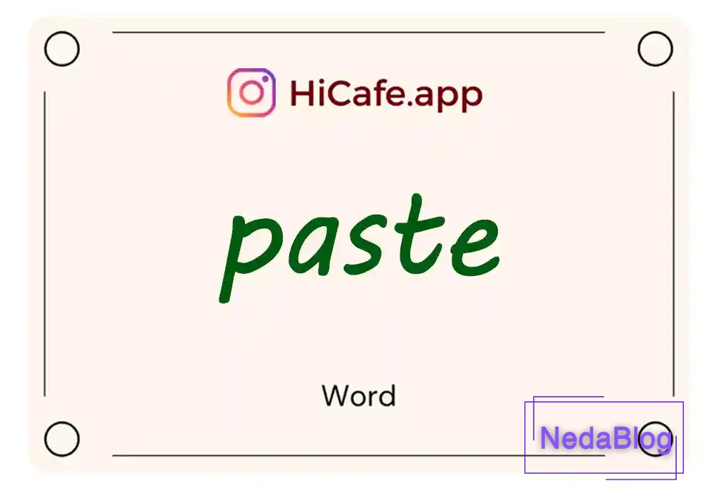 Meaning and usage of paste word