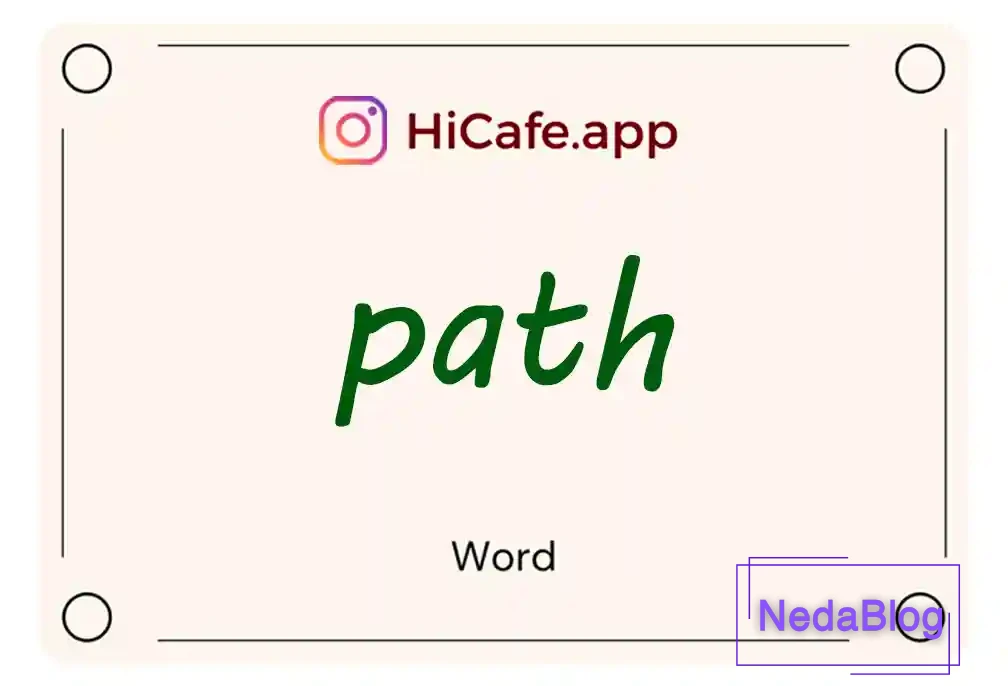 Meaning and usage of path word