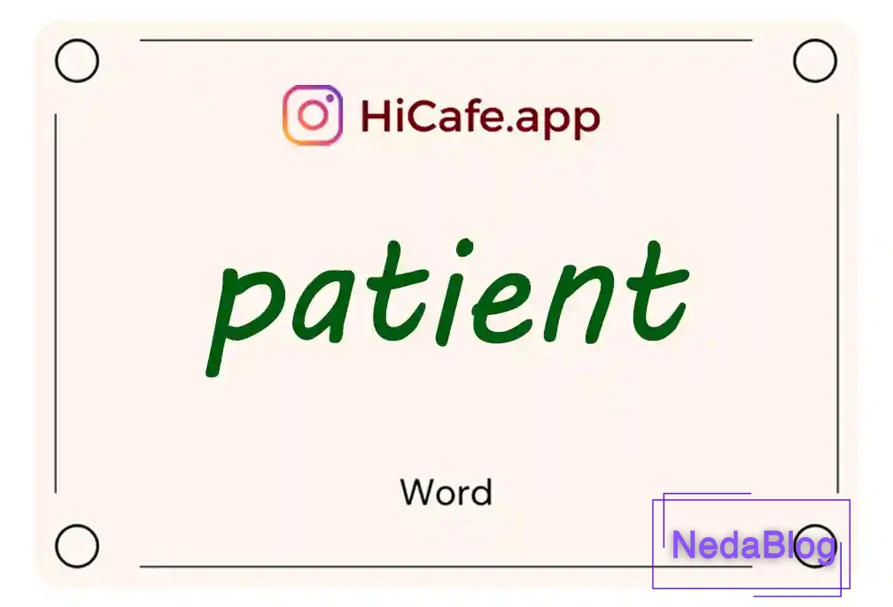 Meaning and usage of patient word