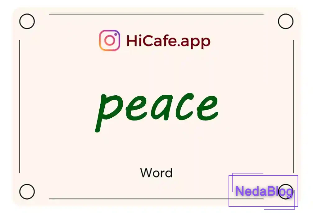Meaning and usage of peace word