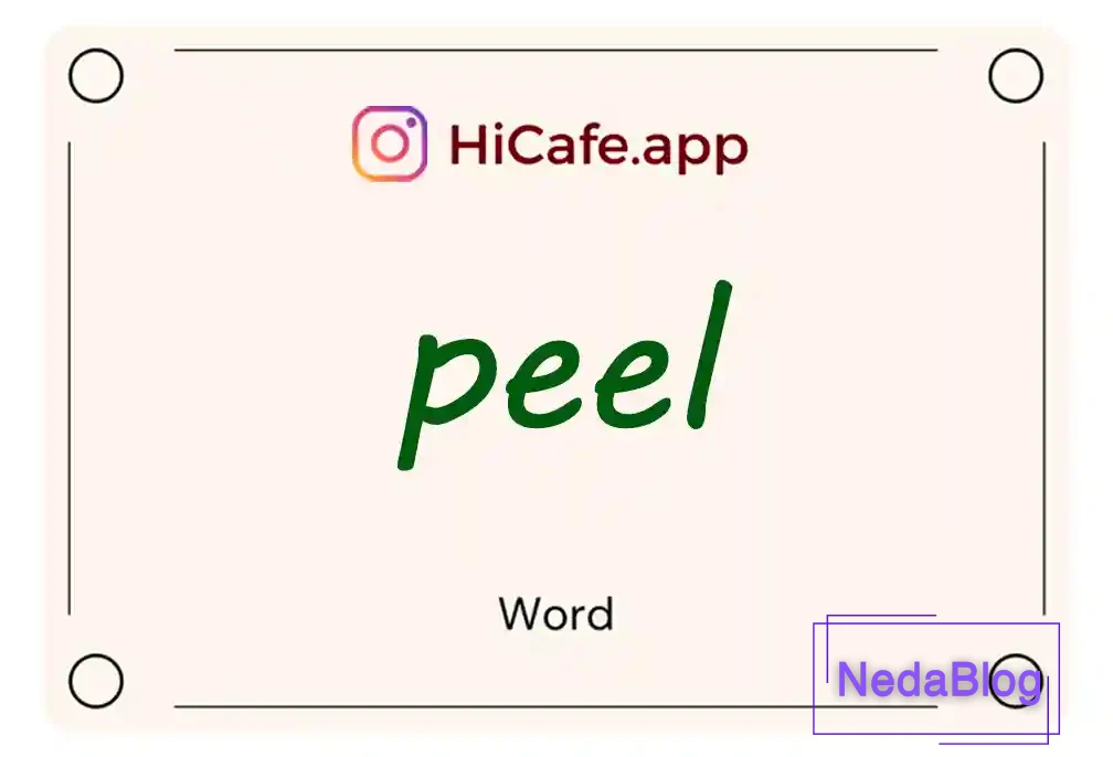 Meaning and usage of peel word