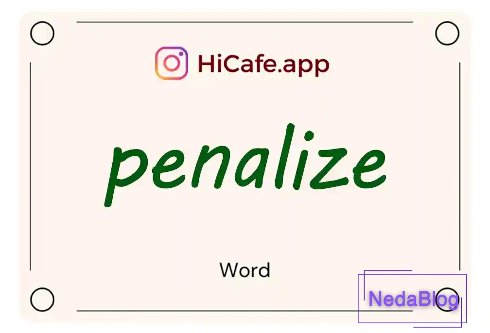 Meaning and usage of penalize word