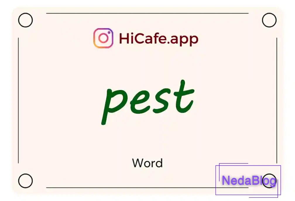 Meaning and usage of pest word