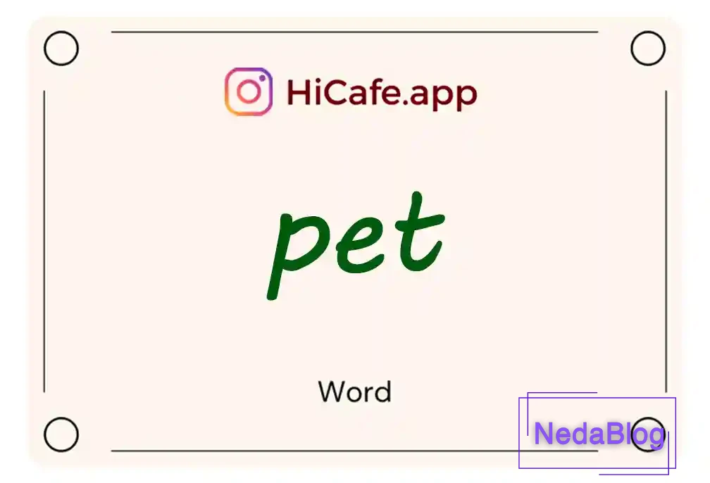 Meaning and usage of pet word