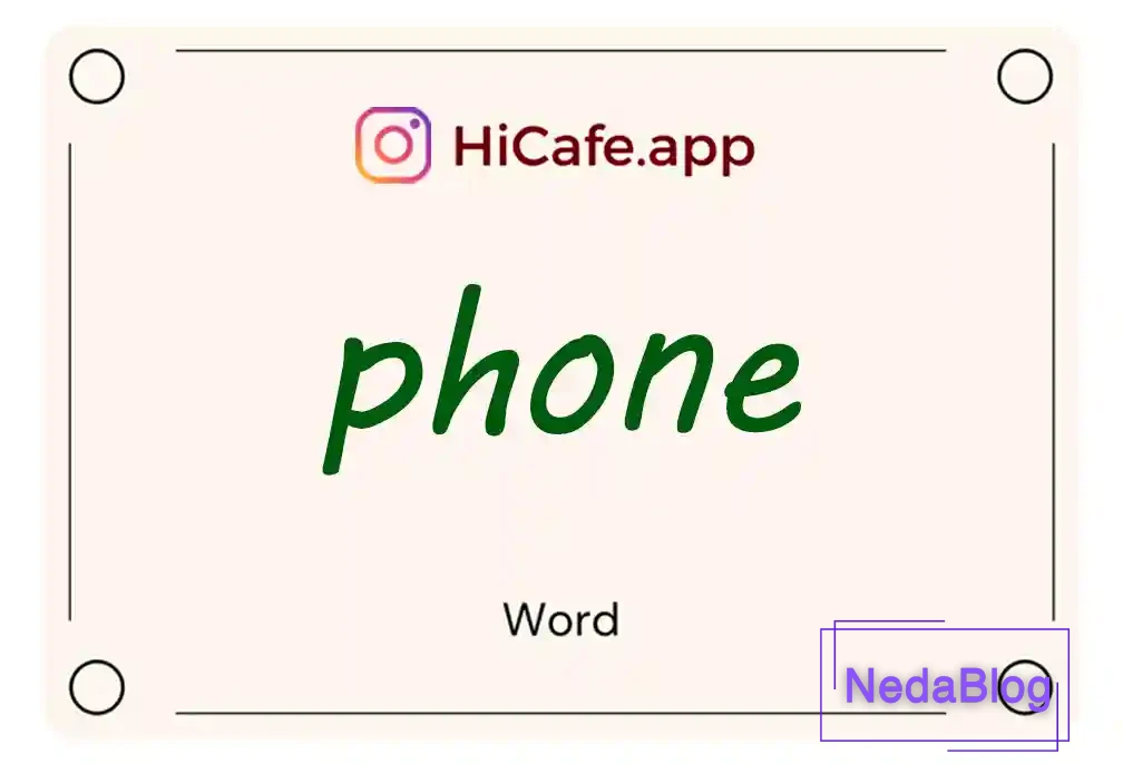 Meaning and usage of phone word