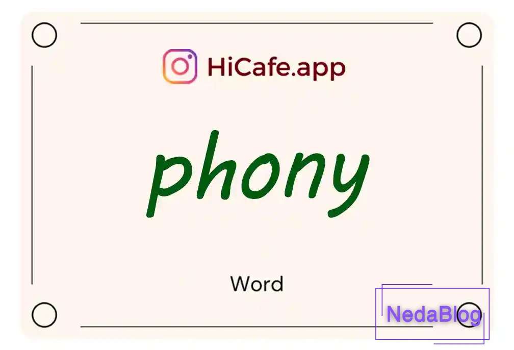 Meaning and usage of phony word