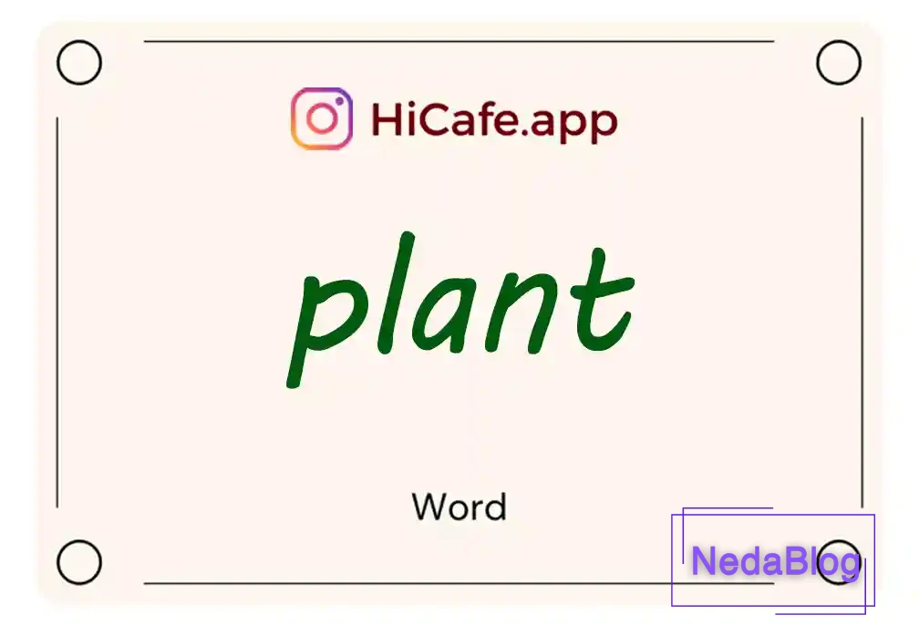 Meaning and usage of plant word