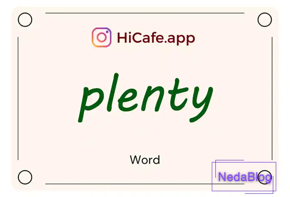 Meaning and usage of plenty word