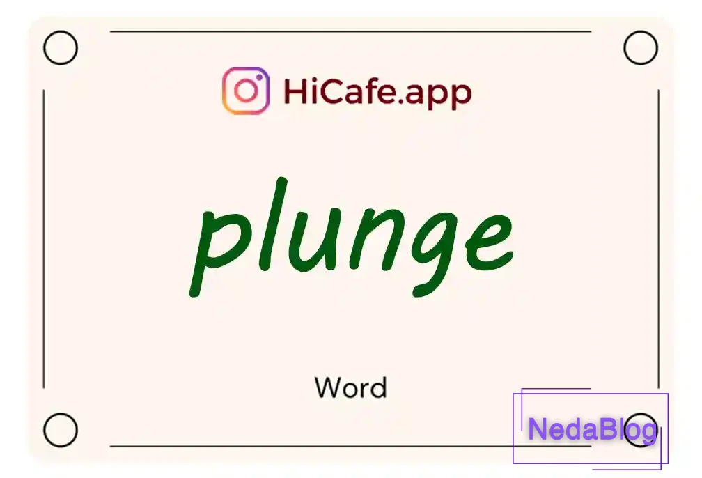 Meaning and usage of plunge word