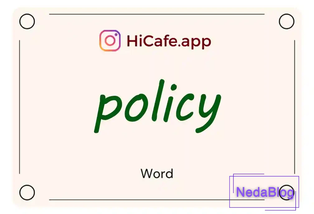 Meaning and usage of policy word