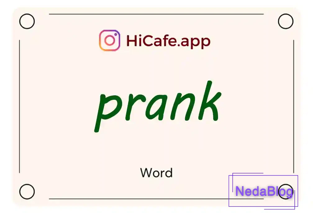 Meaning and usage of prank word