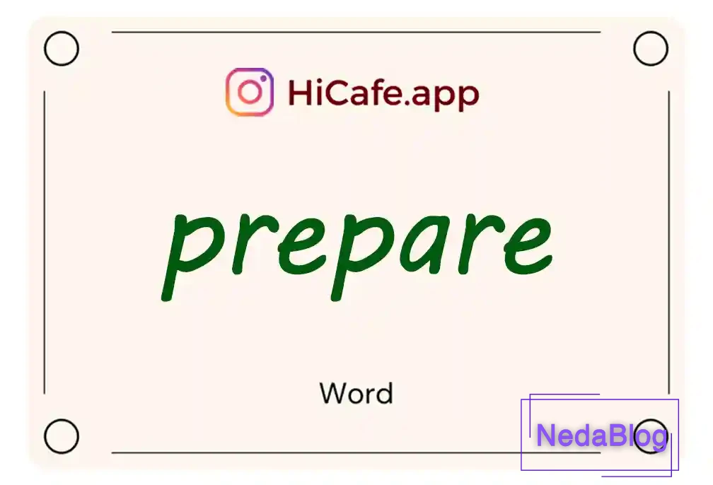 Meaning and usage of prepare word