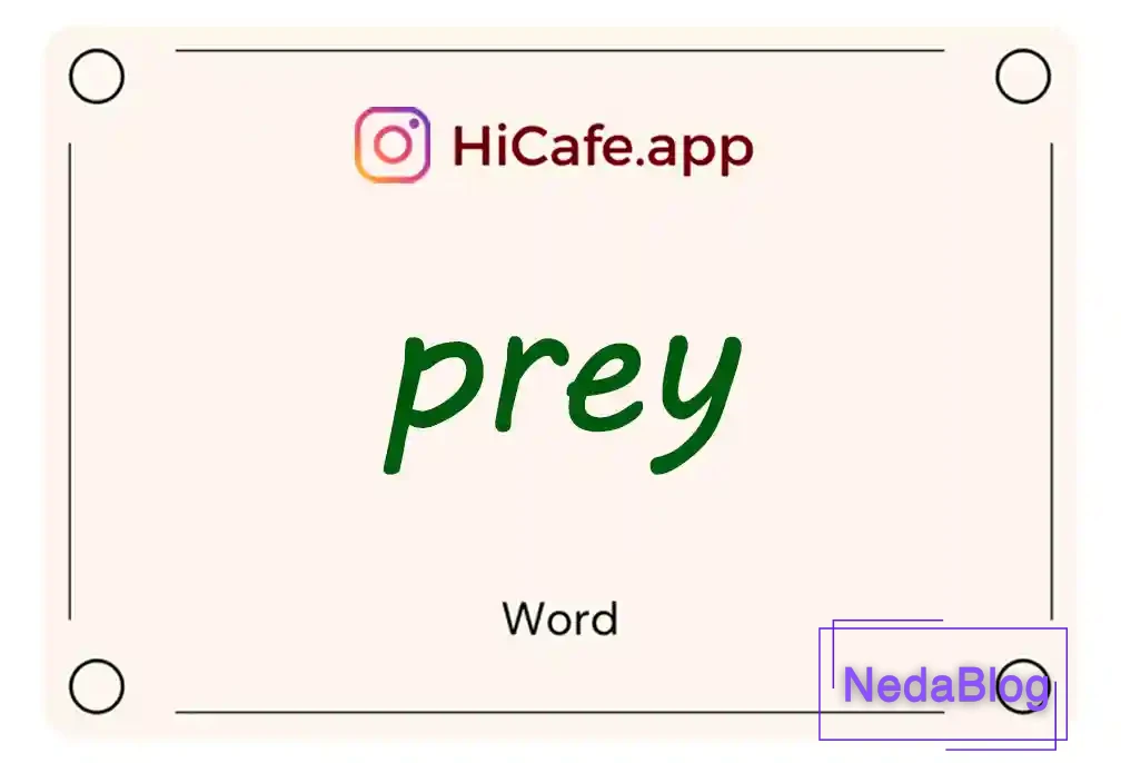 Meaning and usage of prey word