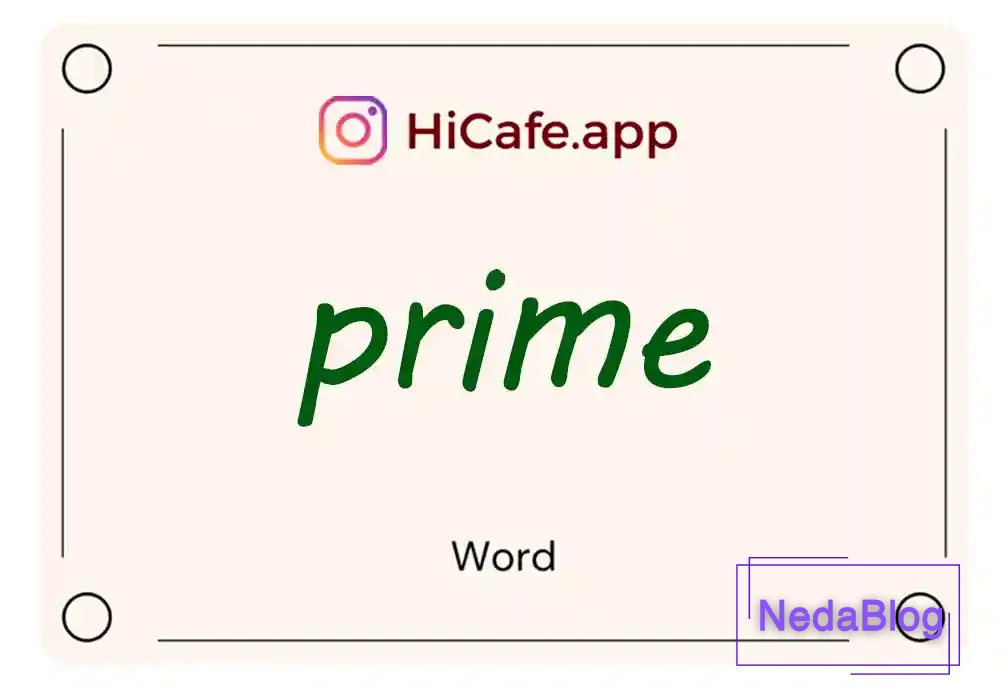 Meaning and usage of prime word