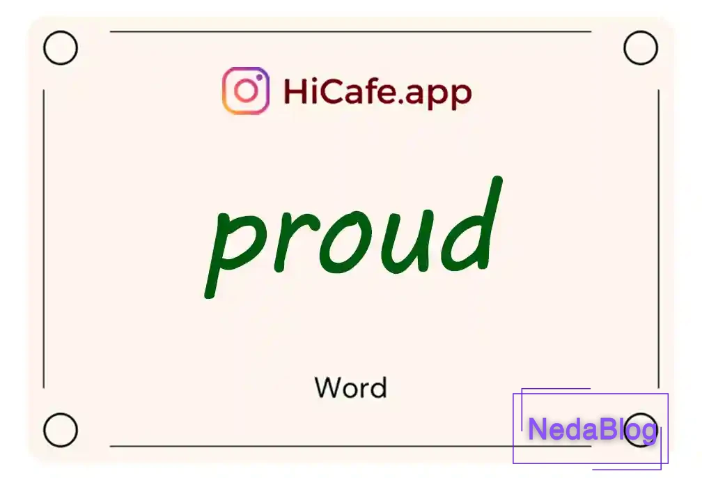 Meaning and usage of proud word