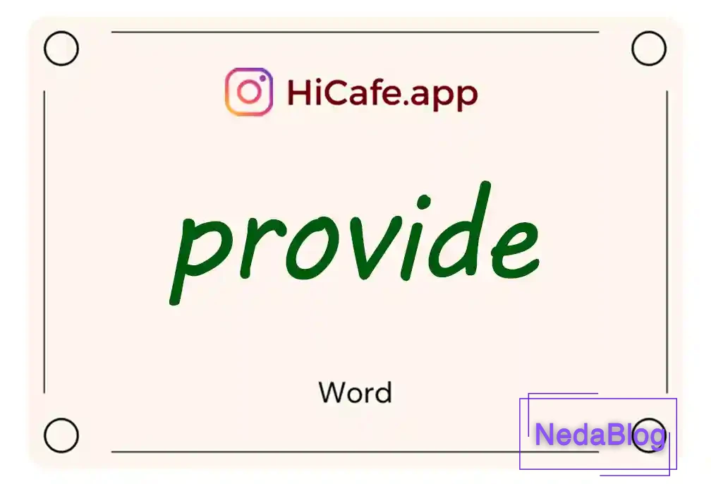 Meaning and usage of provide word